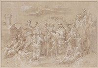 A+ 034
<br/>
Investituur van kardinaal Giovanni de' Medici, 1492
<br/>
<em>Raffaello Sanzio (1483-1520) - kopie naar</em>